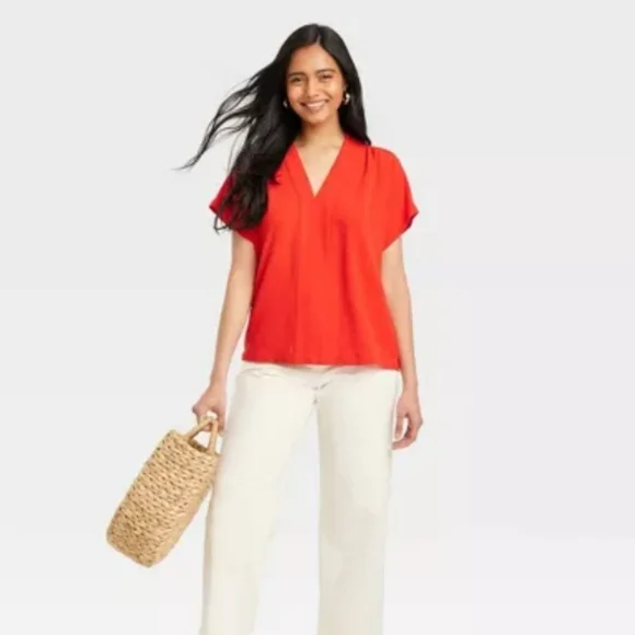 A New Day Short Sleeve V-Neck Shirt - Picture 3 of 7